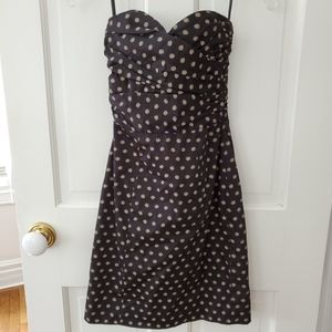 H&M Polkadot Black Strapless Dress Retro Vibes 🖤